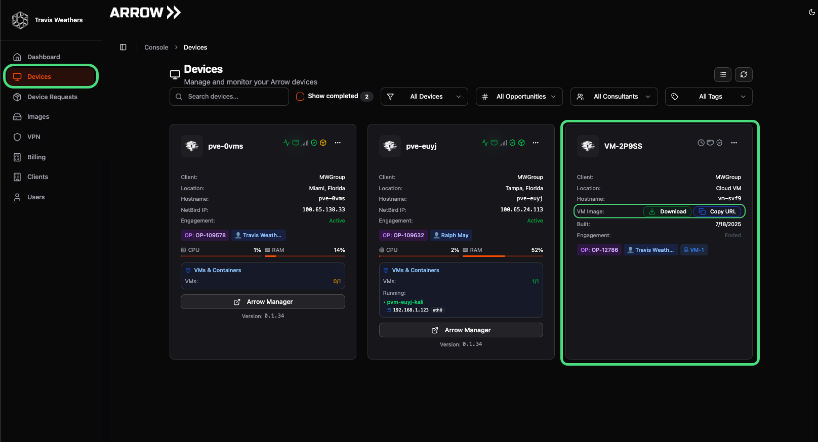 Virtual Appliance Download - Devices